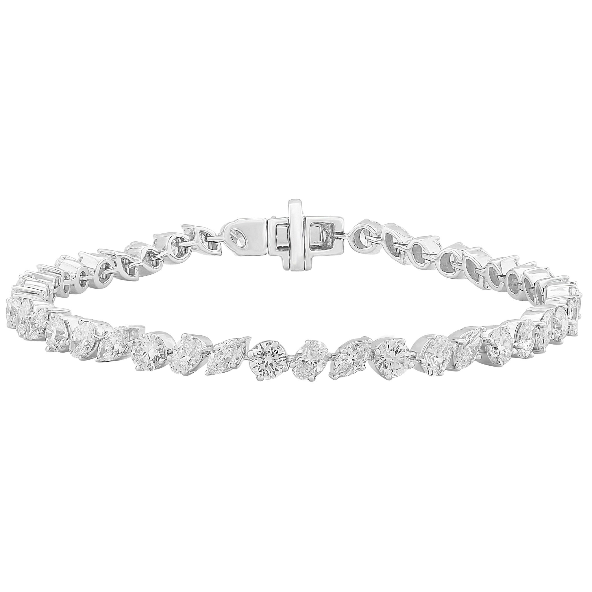 5ct Mixed Cut Diamond Tennis Bracelet
