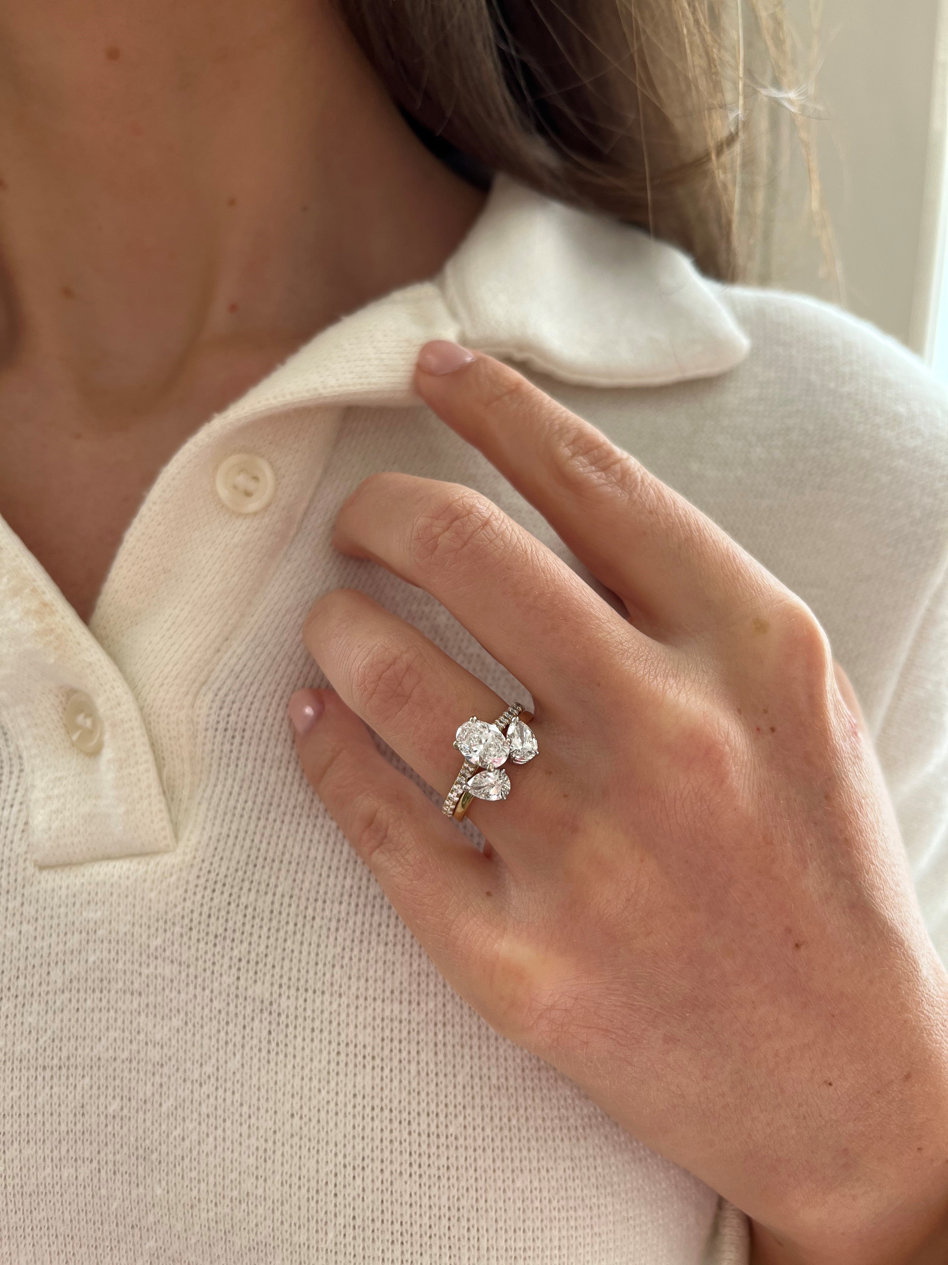 Bespoke Open Two Stone Ring
