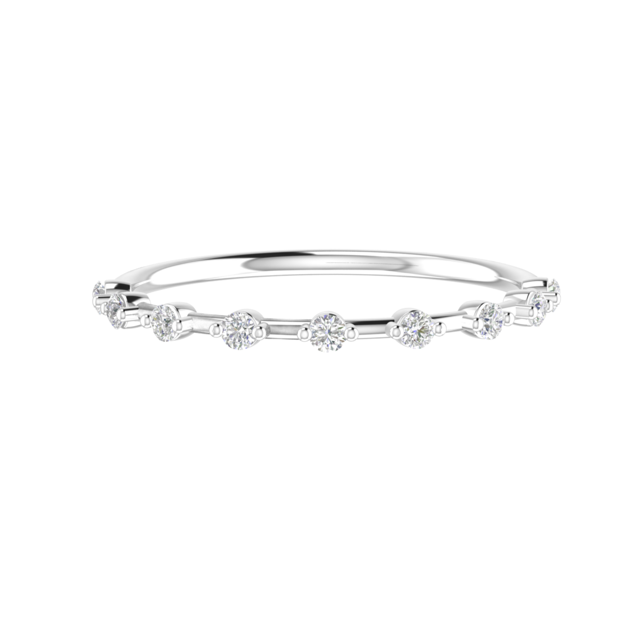 Petite Spaced Diamond Band