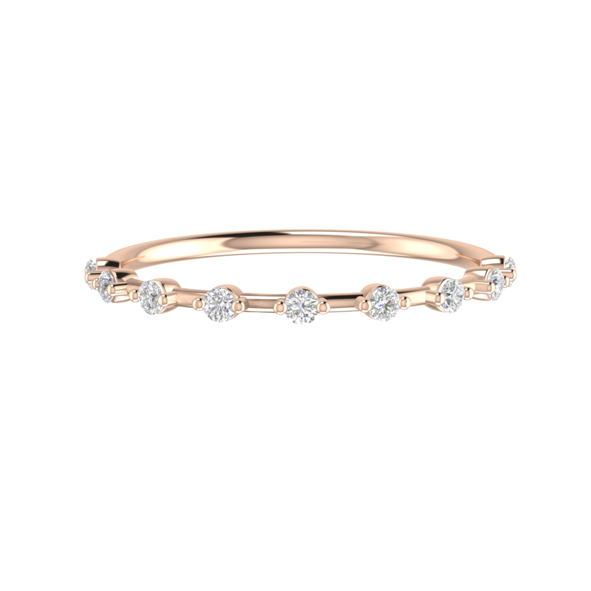 Petite Spaced Diamond Band