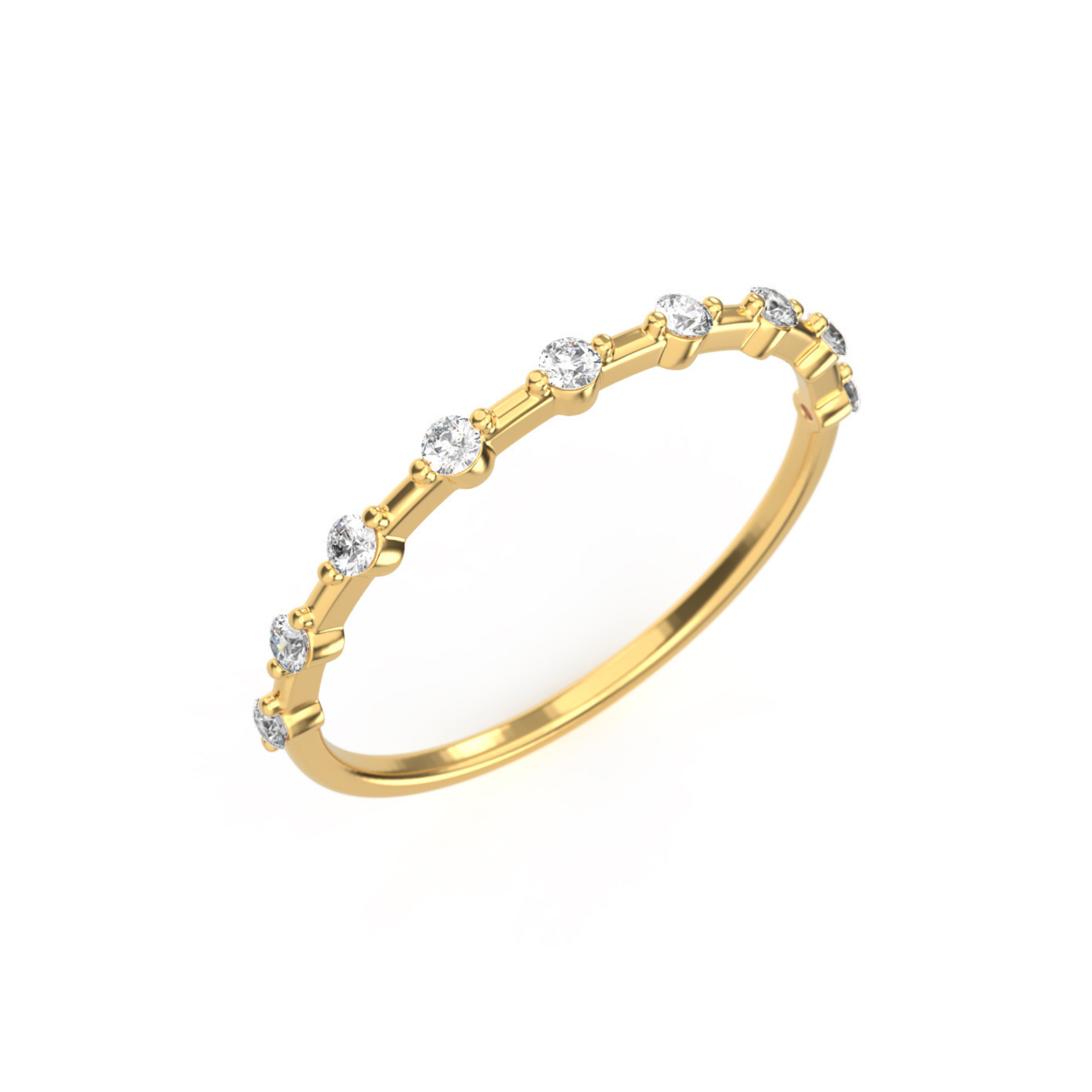Petite Spaced Diamond Band
