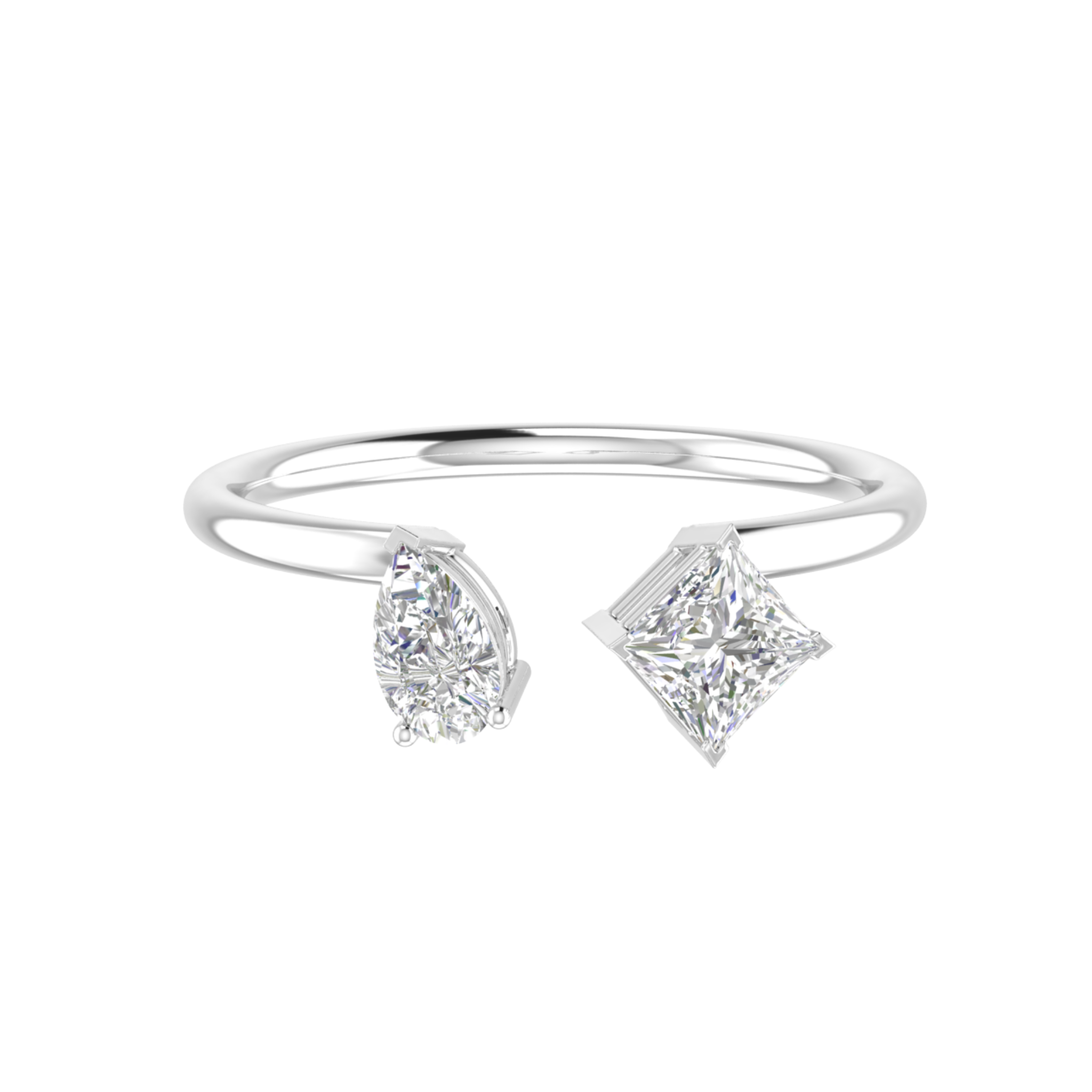 Bespoke Open Two Stone Ring