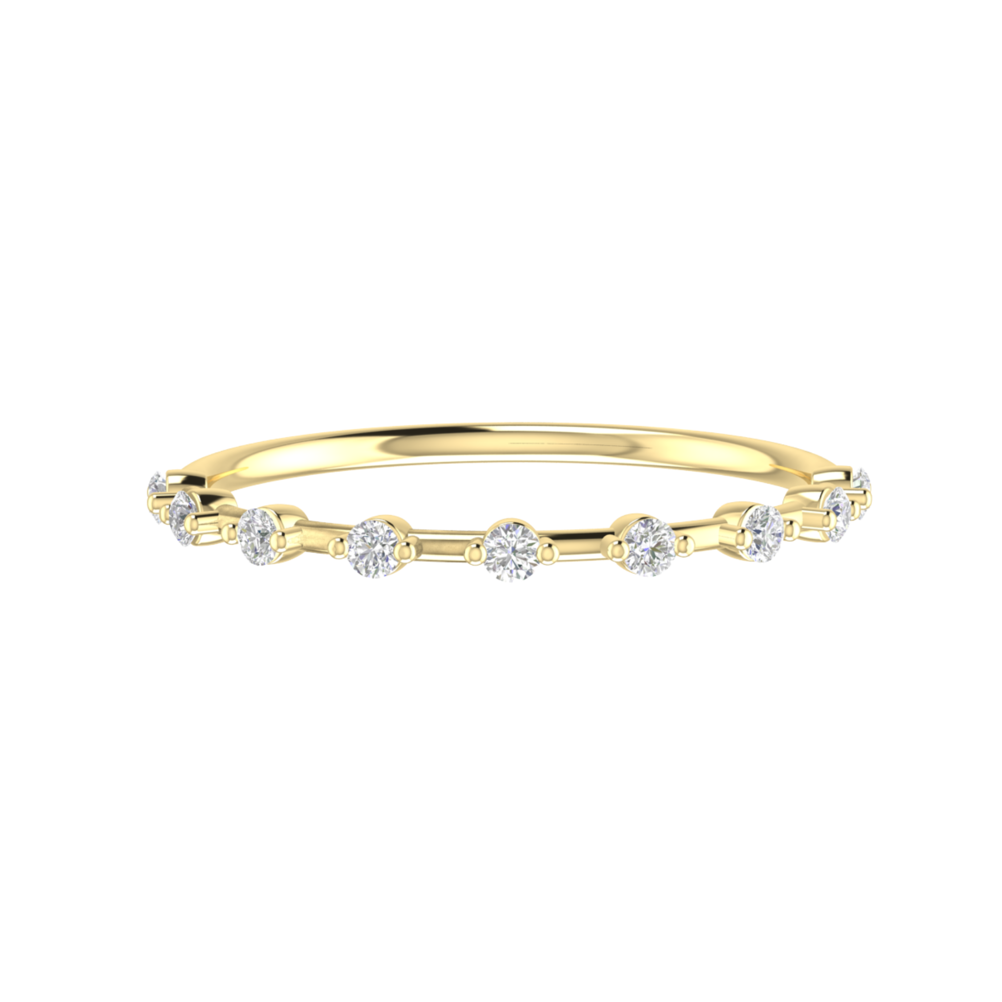 Petite Spaced Diamond Band
