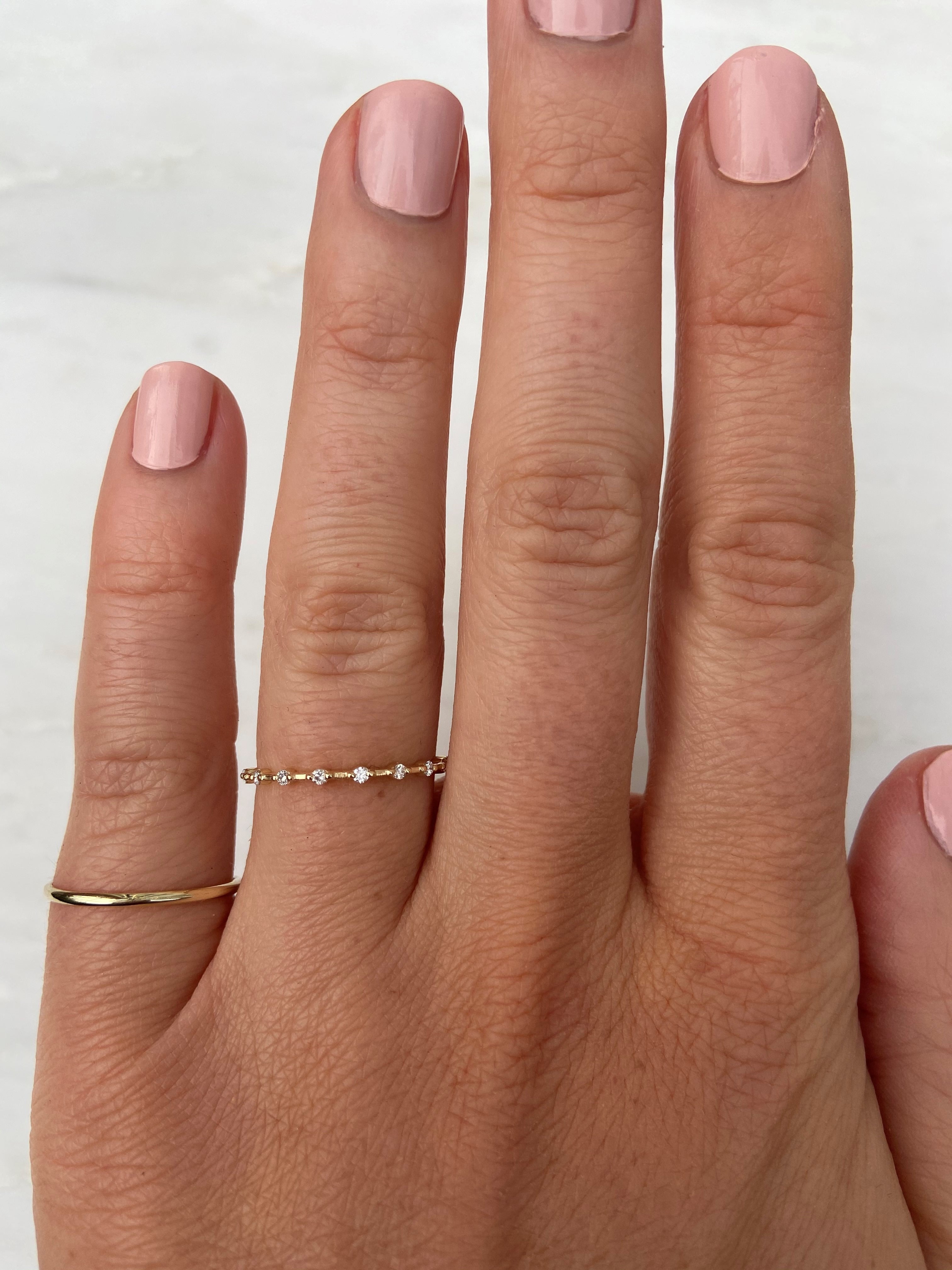 Petite Spaced Diamond Band
