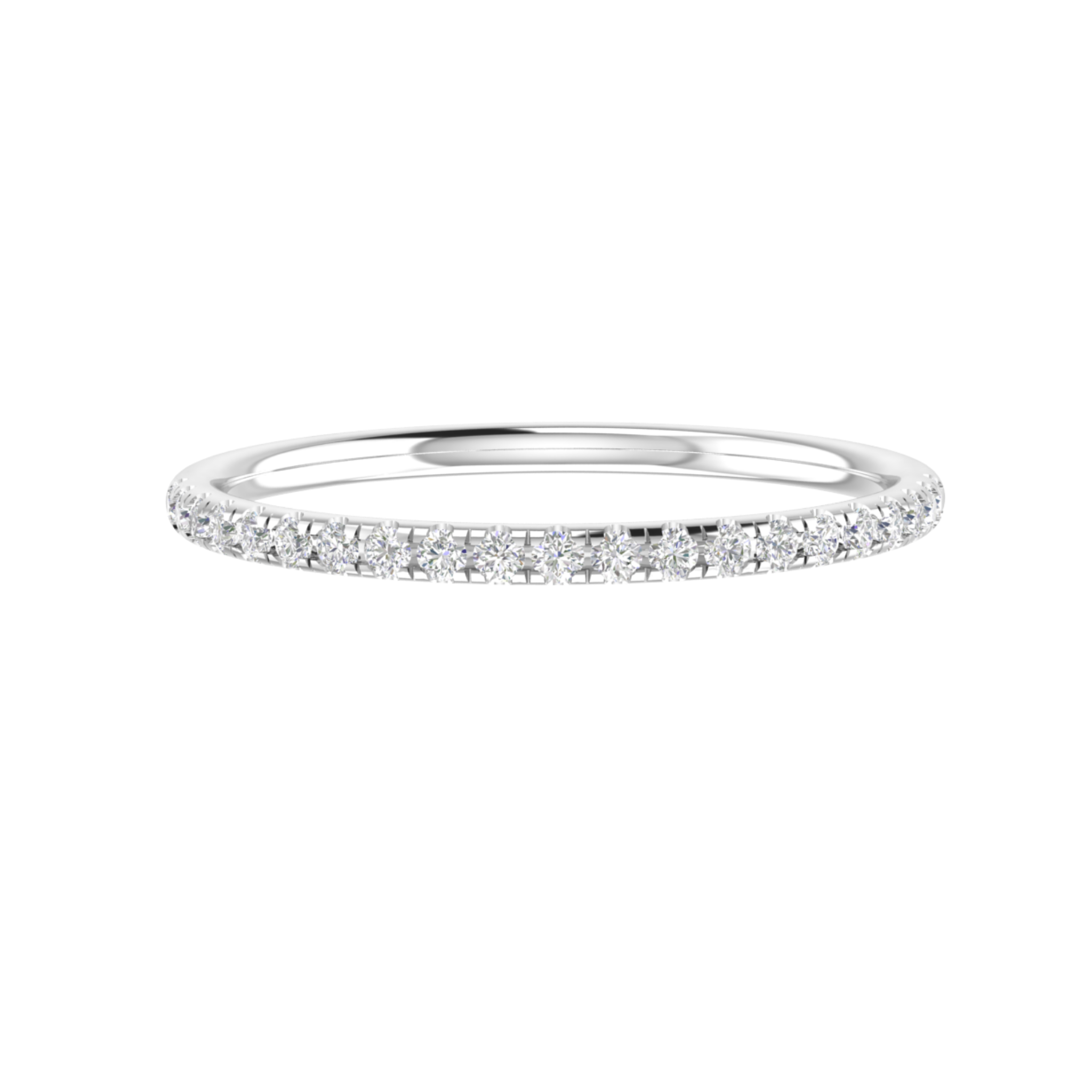 Micro Pav Half Eternity Band Rings with Grace