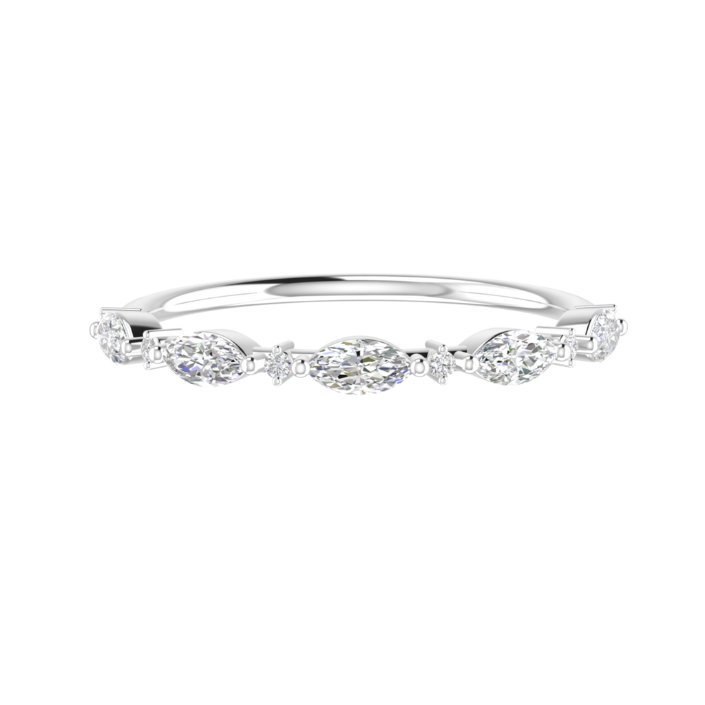 Diamond Dot Marquise Band Rings with Grace